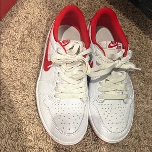 Nike Air Jordan 1 retro low White and Red Air Sneakers